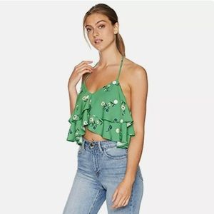 NWT Clayton Maggie Midori Dot Print Tie Top